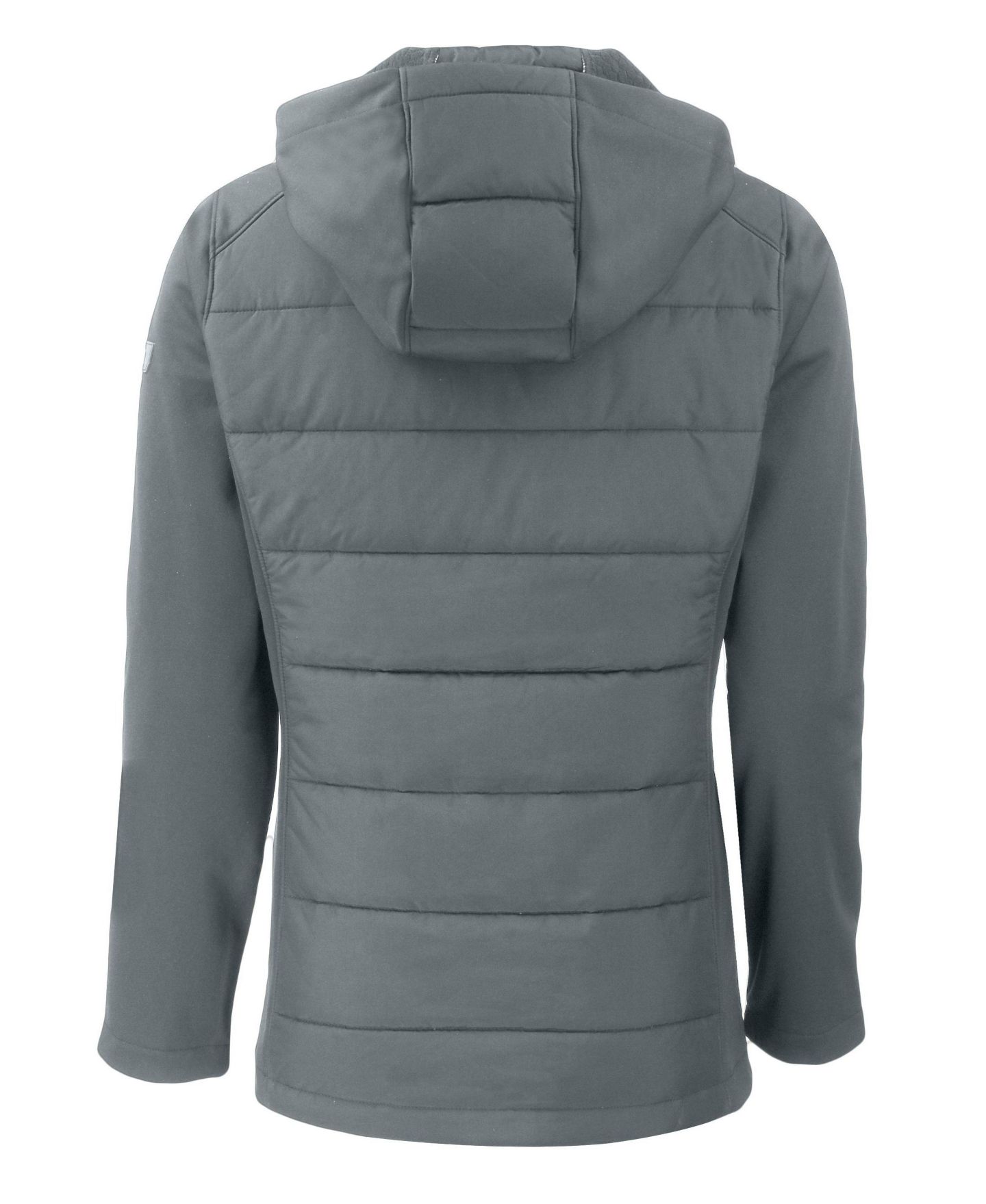 Женские куртки Cutter & Buck Evoke Hybrid Softshell Full Zip Hooded Long SleeveJacket, цвет: Серый — фото 3