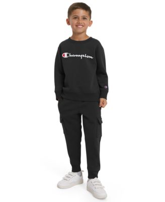 Boys' 4-7 Crewneck T-Shirt and Pants, 2-Piece Set