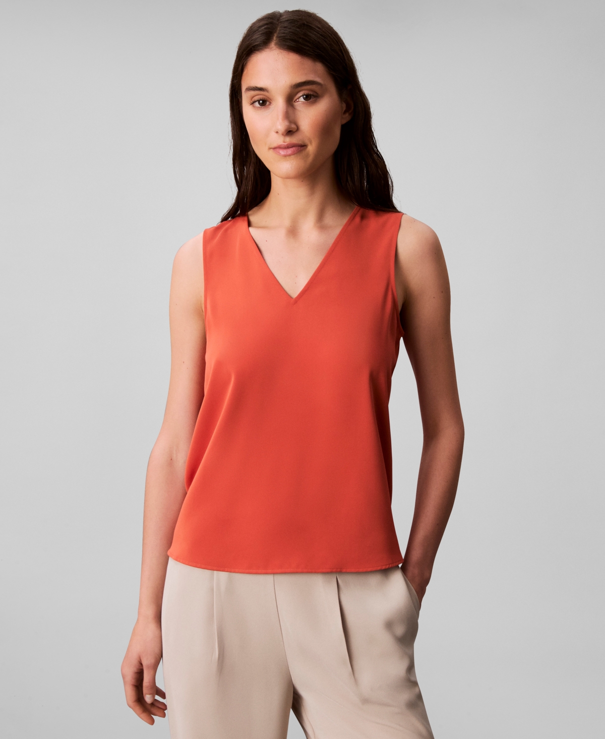 Calvin Klein Women's Sleeveless V-Neck Top