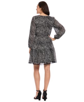 Women's Bishop Sleeve Elastic Waist Dress