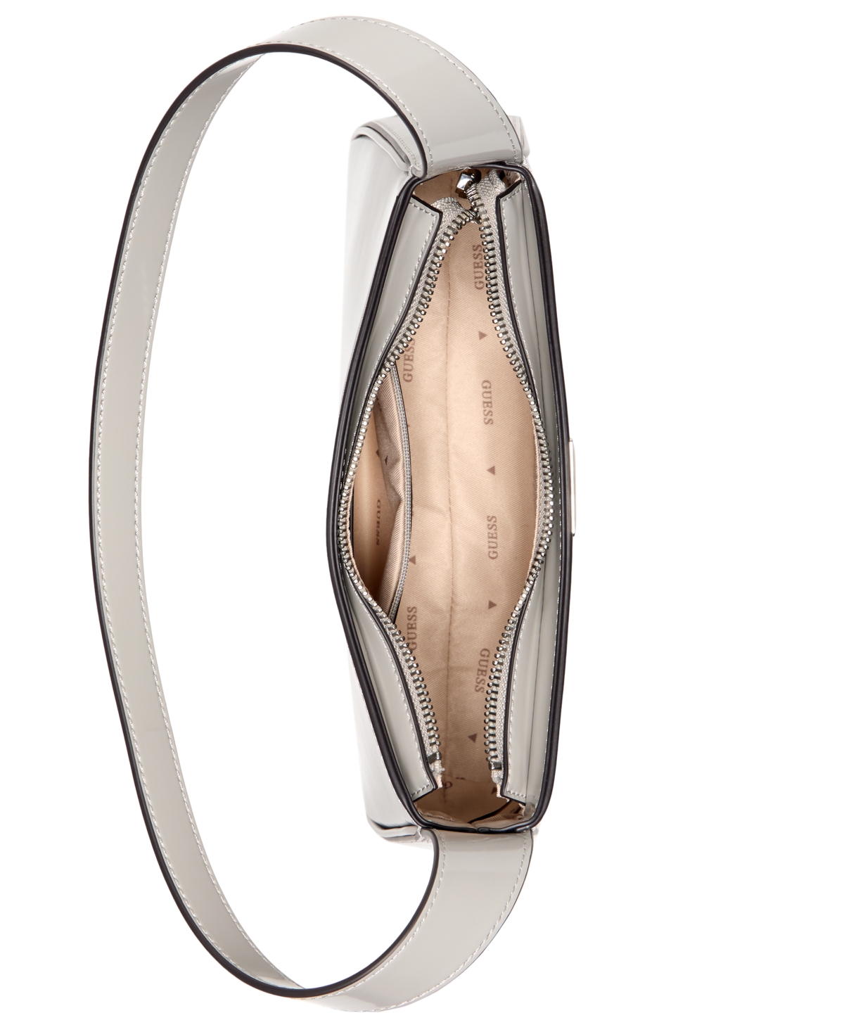 Guess Arnela Top Zip Small Shoulder Bag In Gray