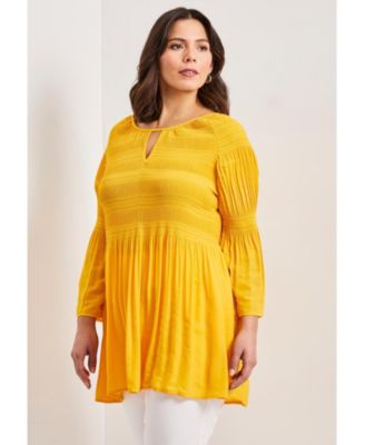 Women's Keyhole Bell Sleeve Tunic