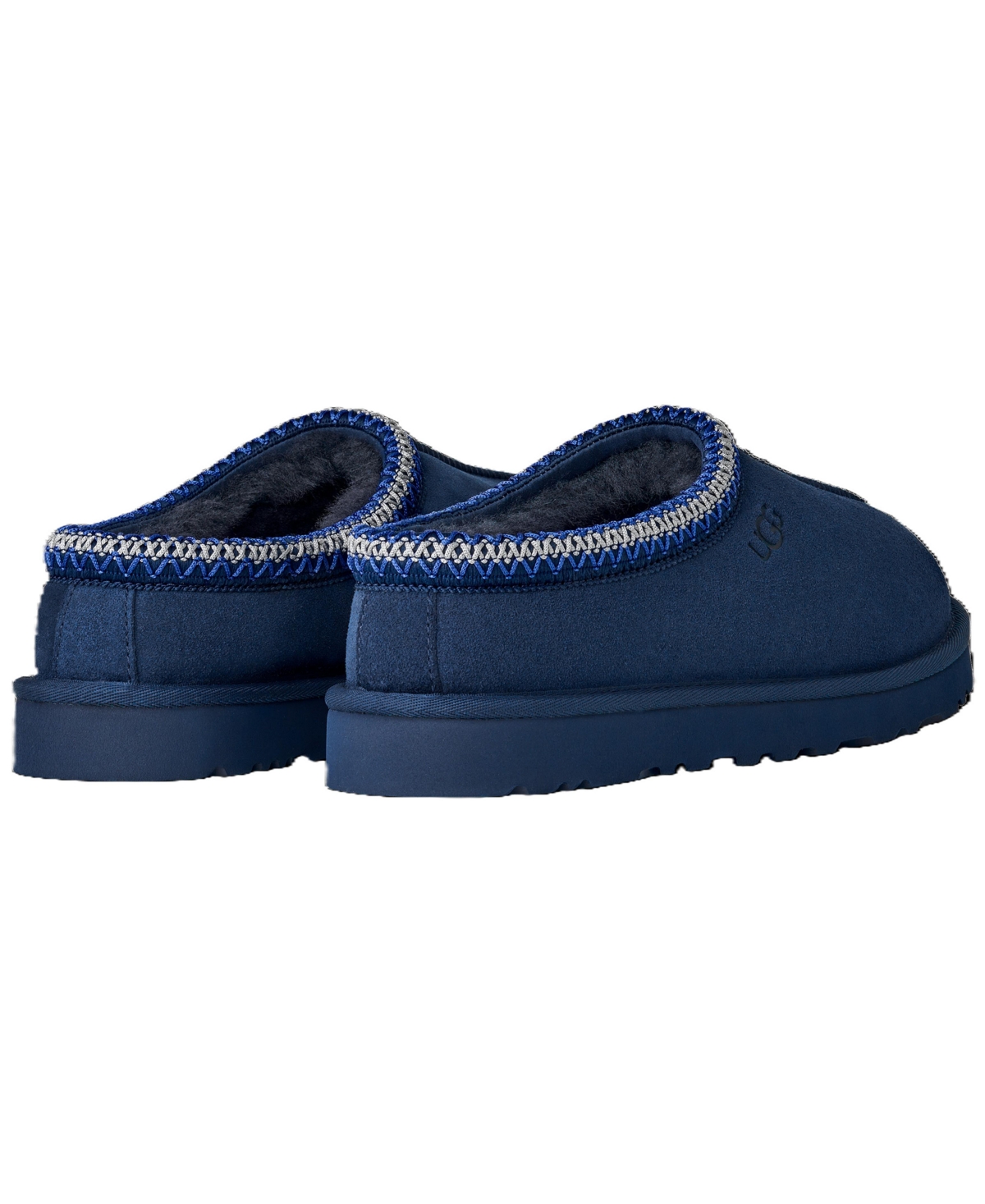 Ugg Mens Tasman Ii Suede Slippers Navy Eur 42 / 8 Uk In Blue