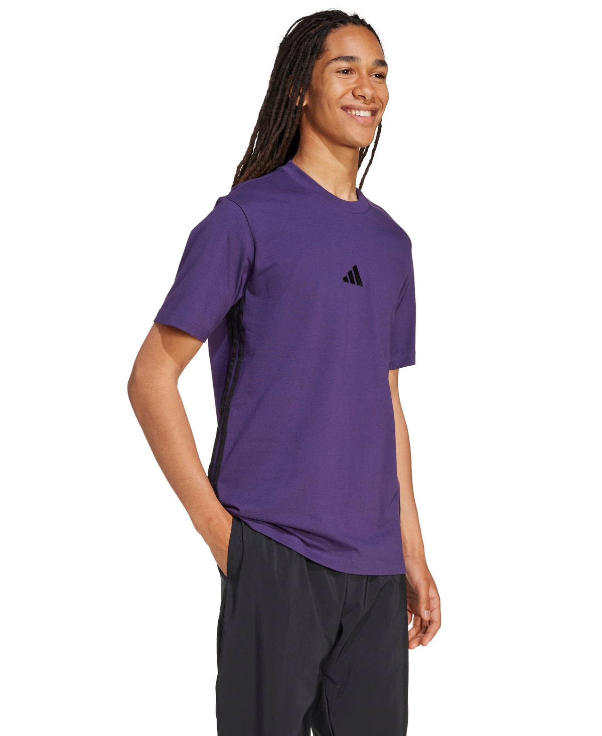 adidas Men's Essential Three-Stripes Single Jersey T-Shirt