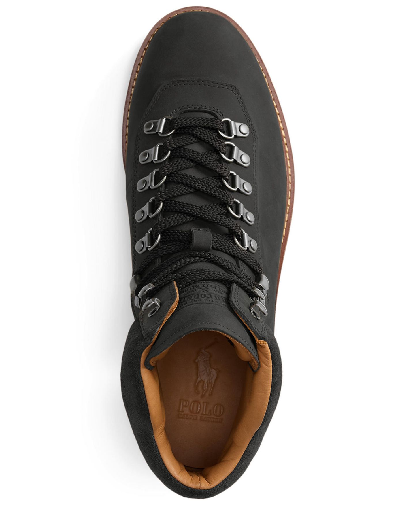 Мужские ботинки Polo Ralph Lauren Round-Toe Mid-Cut, цвет: Чёрный — фото 4