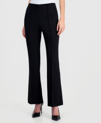 Women's Crepe High-Rise Flared-Leg Pants