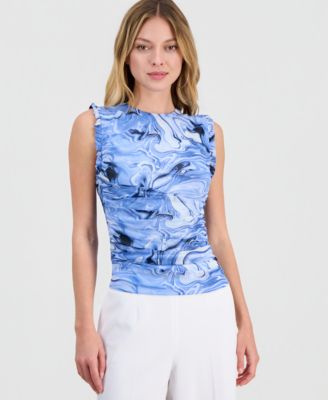 Women's Marble Mesh Sleeveless Tank, Macy's Exclusive
