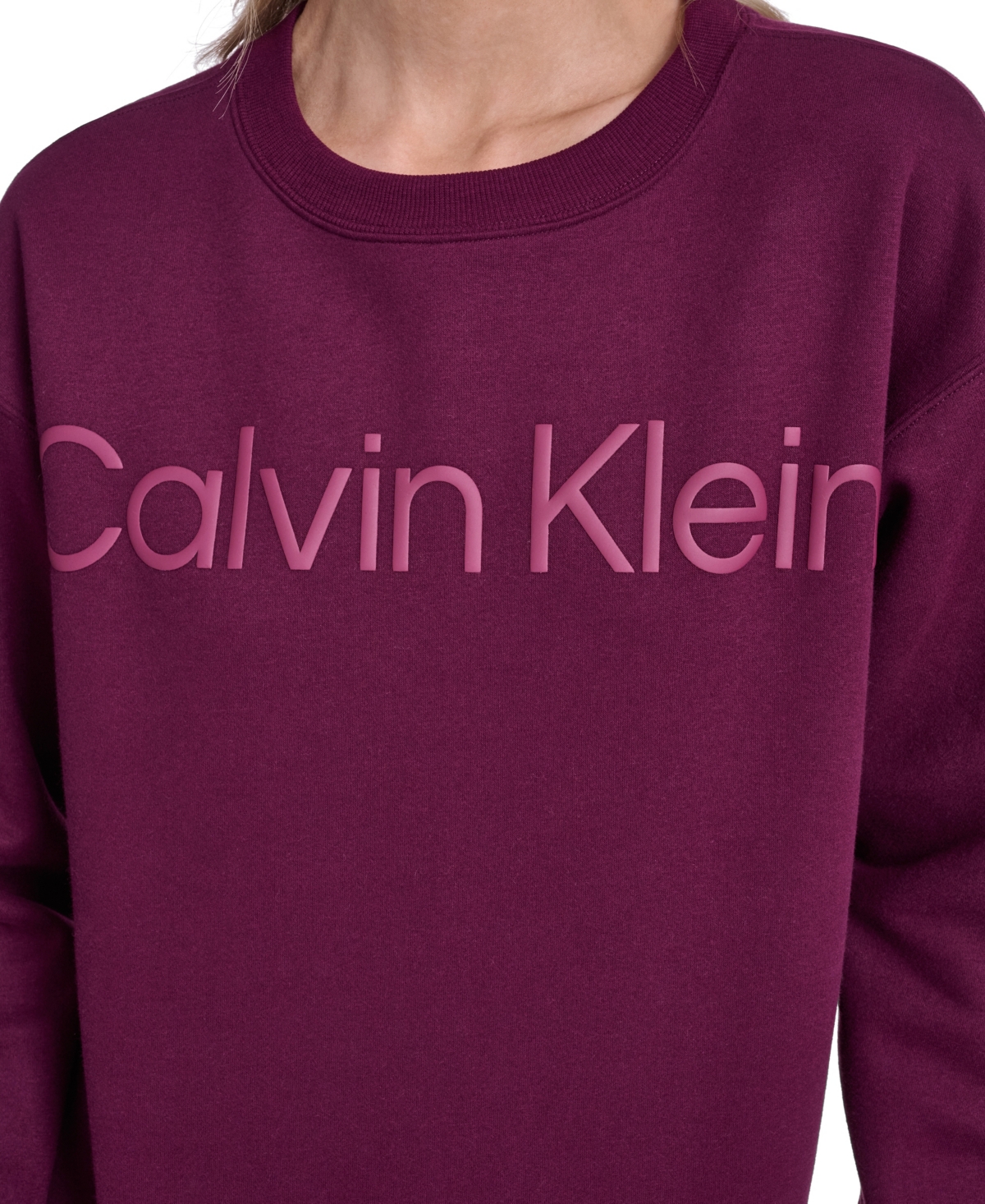 Calvin Klein Women's Puff Print Logo Crewneck Sweatshirt