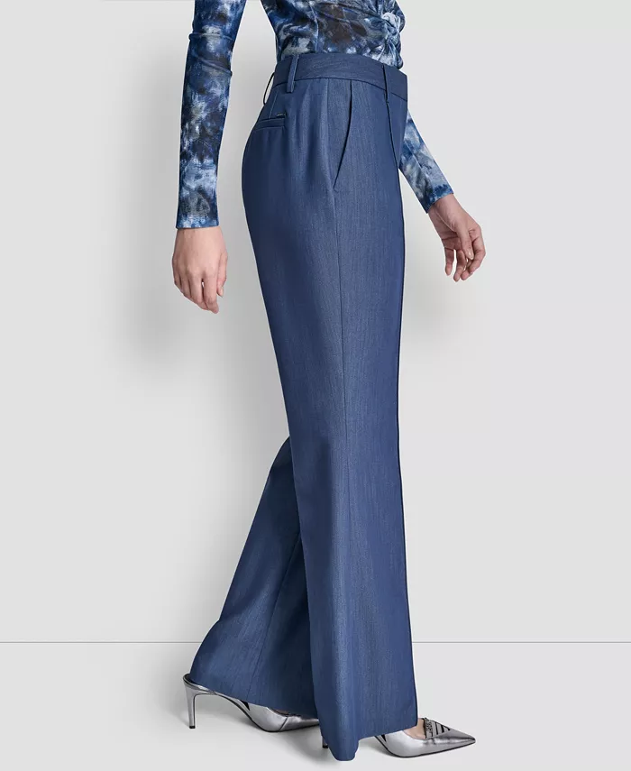 Women's Pintuck Fit and Flare Pants - thumbnail 3