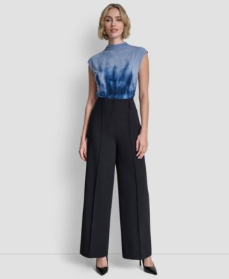 Women's Pintuck Wide Leg Pants