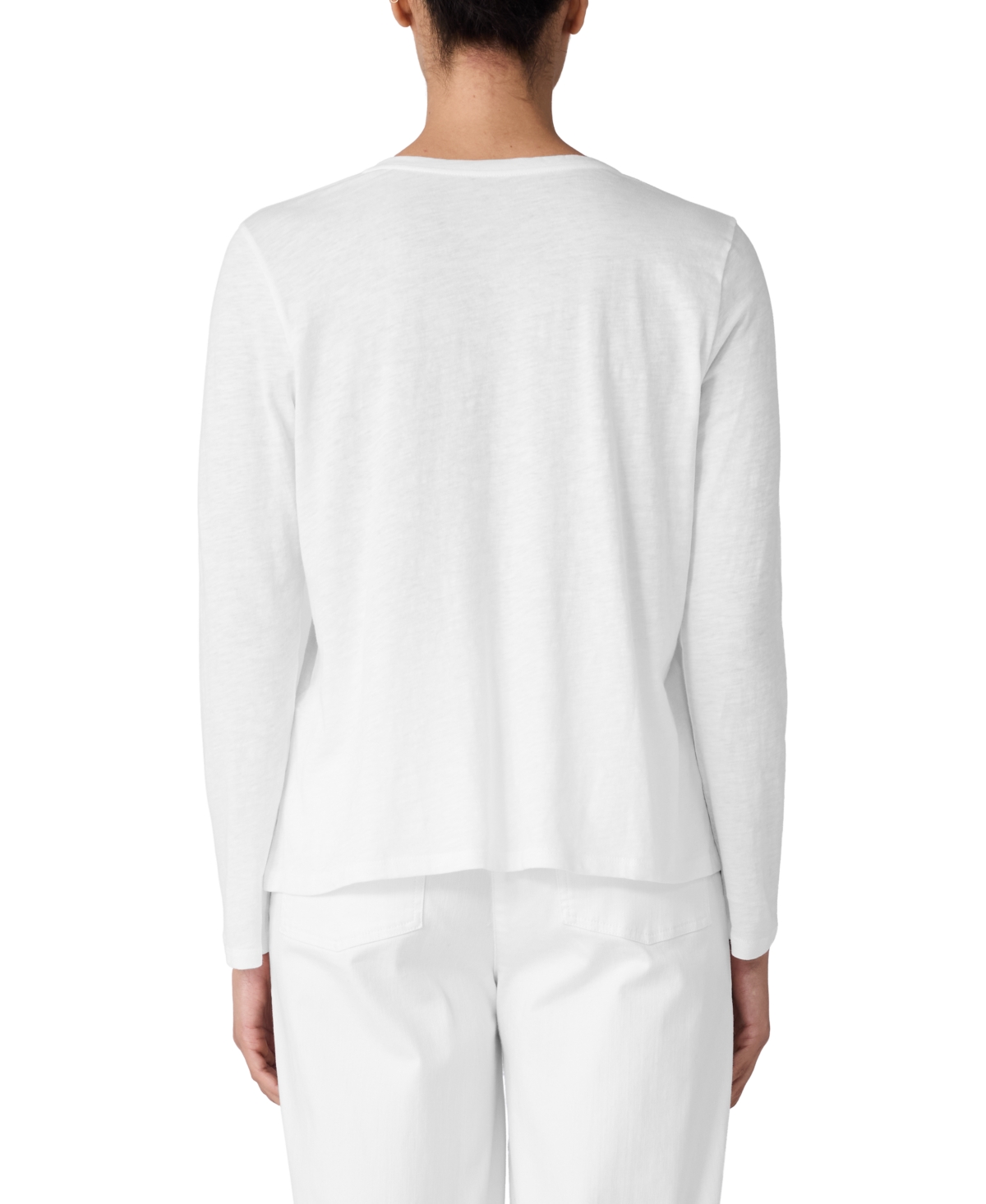 Eileen Fisher Women's V-Neck Long-Sleeve T-Shirt