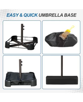 Offset Patio Umbrella 10' Cantilever Hanging Market Umbrella