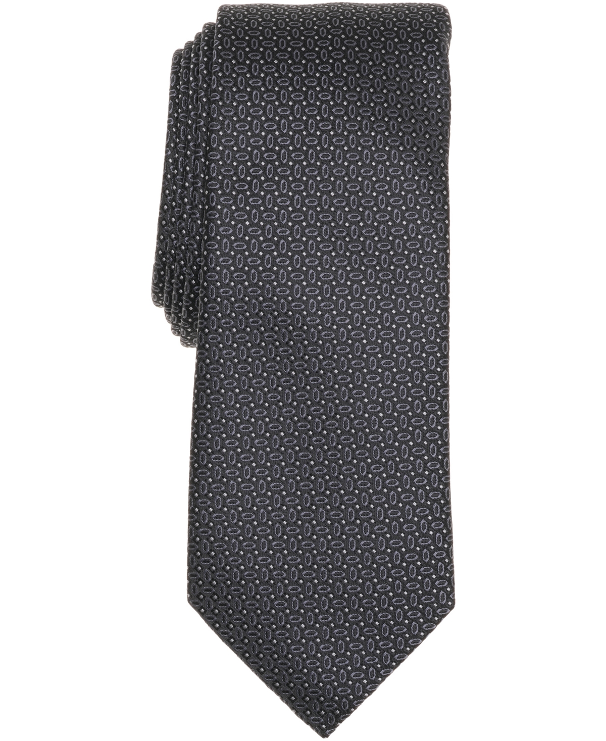 Alfani Men's Camron Mini-geo Tie, Created For Macy's In Black