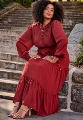 Women's Plus Size Jasmine Tiered Maxi Dress