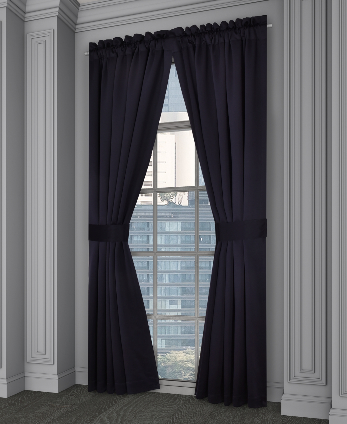 Royal Court Carlisle Window Panel Pair, 50" X 84" In Purple