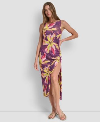 Women's Double Midi Maxi Cover-Up Sleeveless Dress