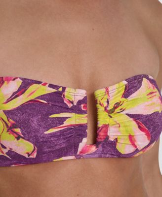 Women's Shirred U-Wire Bandeau Bikini Top