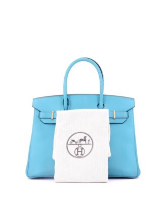 Birkin 30 Handbag Blue Epsom with Gold Hardware