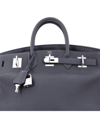 HAC 40 Handbag Grey Togo with Palladium Hardware