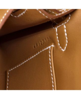 Kelly 20 Handbag Brown Epsom with Palladium Hardware