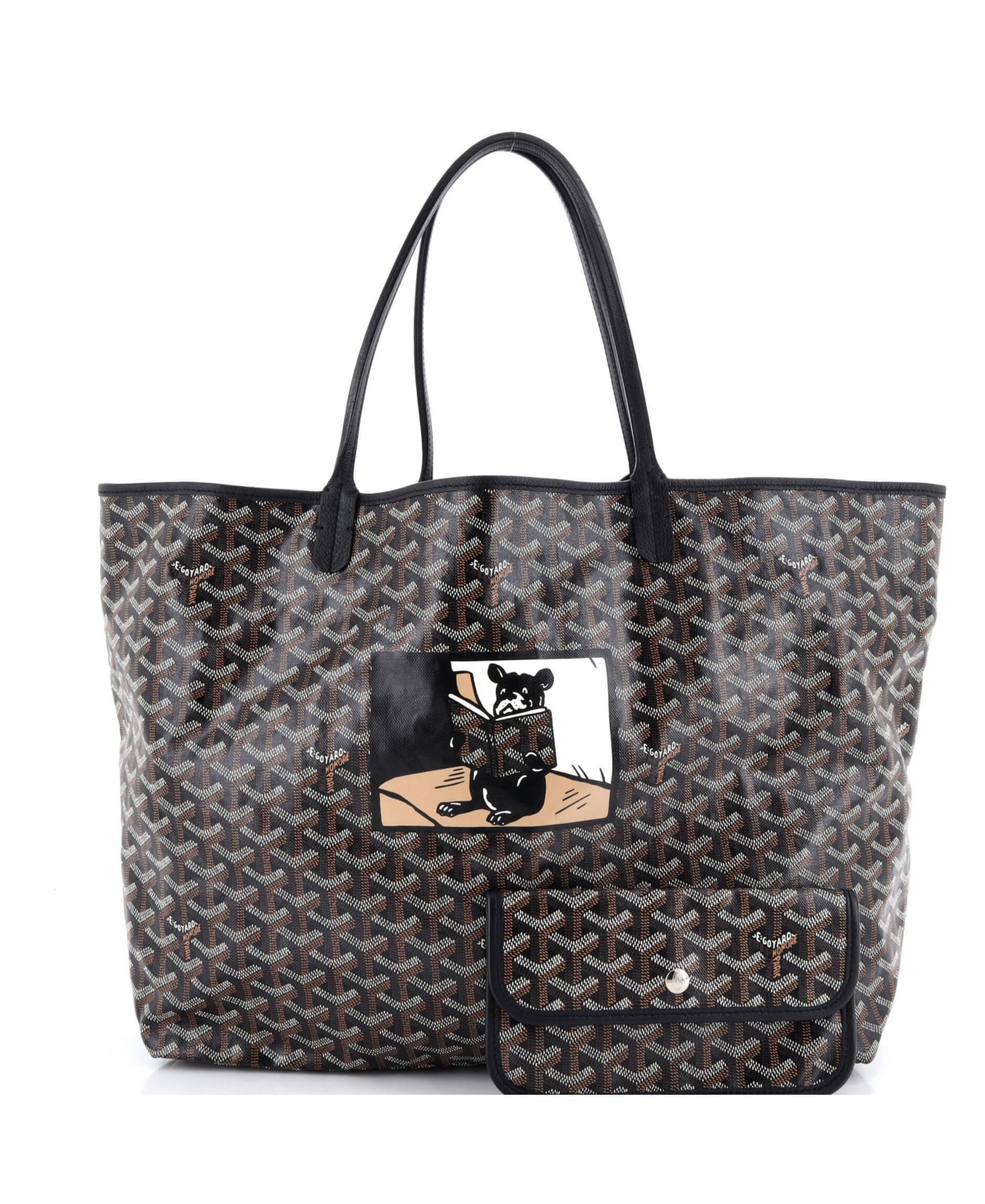 Pre-Owned Goyard Gm Saint Louis Tote Printed Coated Canvas