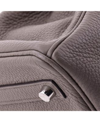 Birkin 30 Handbag Grey Clemence with Palladium Hardware