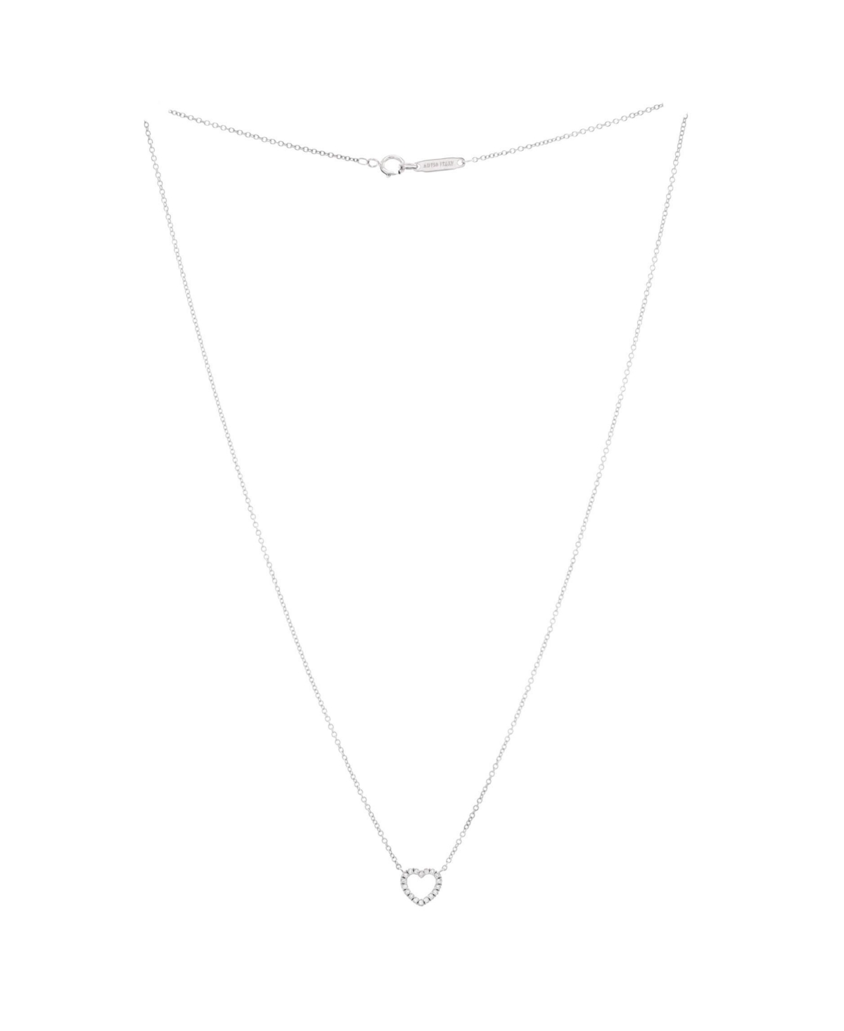 Pre-Owned Tiffany & Co. Metro Open Heart Pendant Necklace