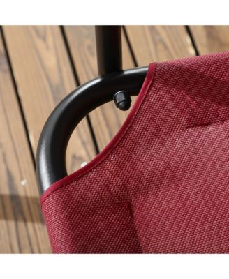 3-Person Porch Swing with Adjustable Tilt Canopy, Wine