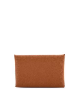 Pre-Owned HERMES Calvi Duo Card Holder Epsom