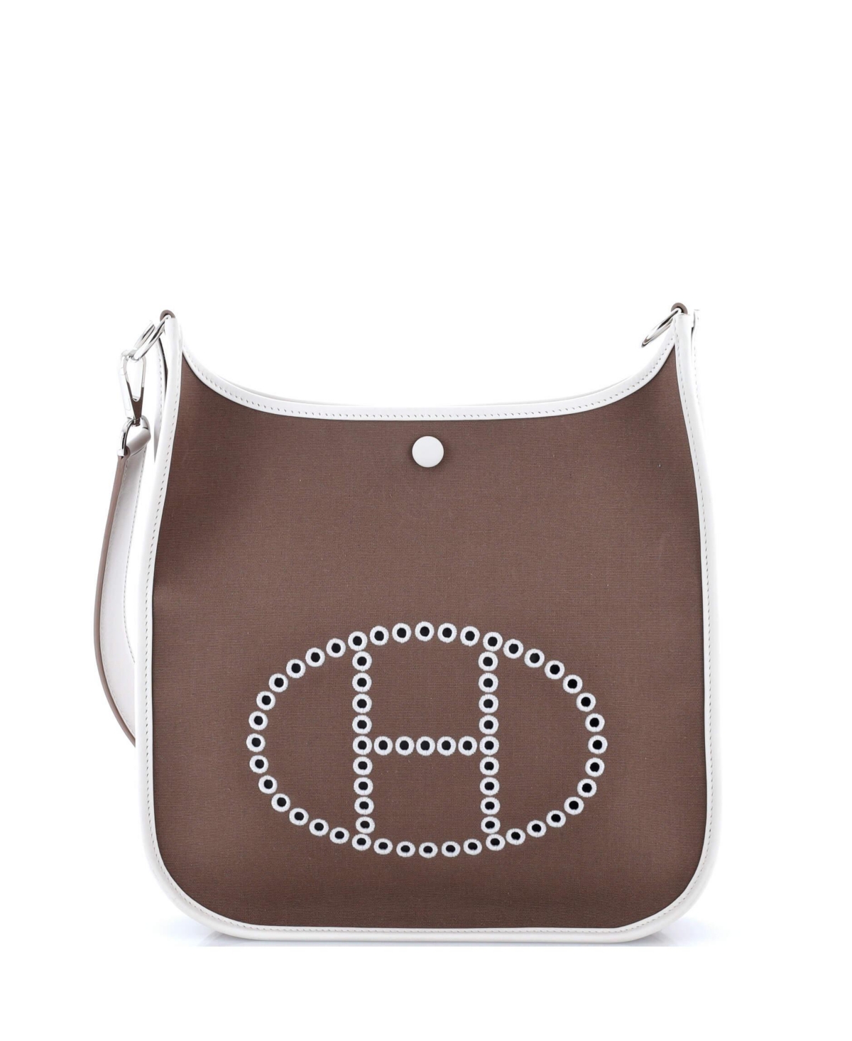 Pre-Owned HERMES Pm Neo Evelyne Bag Toile and Leather