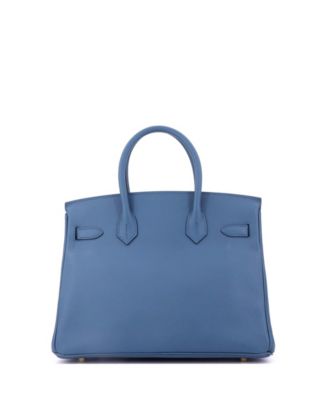 Birkin 30 Handbag Blue Epsom with Gold Hardware
