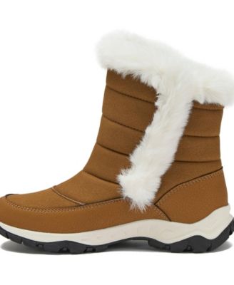 Women's Wide Width Expedition Faux Fur Waterproof Puffer Snow Boots