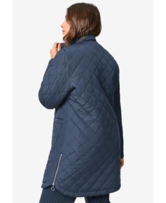 Women's Plus Size Quilted Zip Jacket