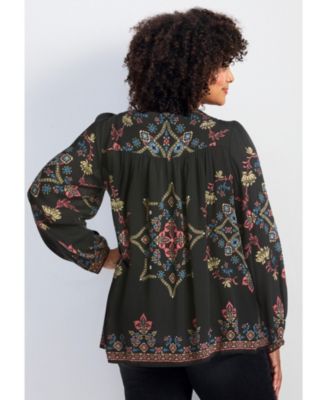 Women's Plus Size Suli Bell Sleeve Top