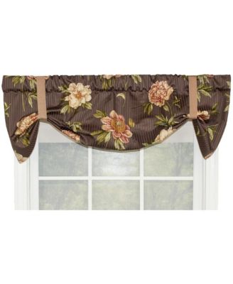 Blossom Suspender 3" Rod Pocket Valance, 50" x 16", Brown