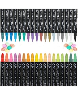 24 Colors Dual Brush Marker Pens, Coloring Marker for Coloring Book, Cute School Supplies, Arts and Crafts Office Desk Supplies