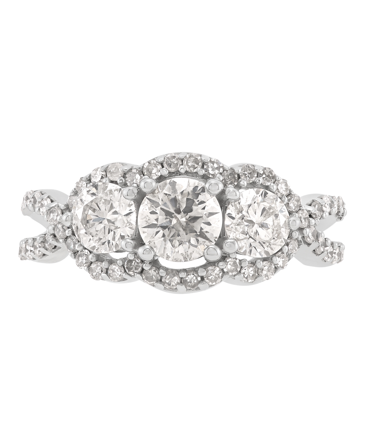Macy's Diamond Engagement Ring (2 Ct. T.w.) In 14k White Gold In White