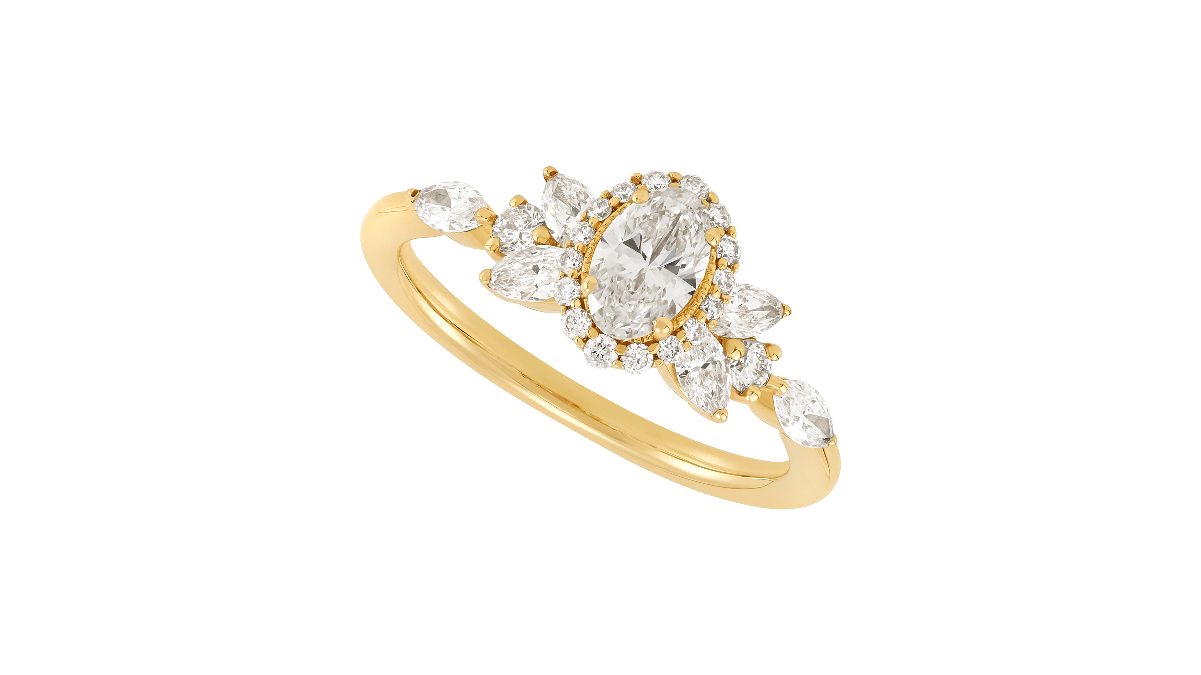 Macy's Diamond Halo Ring (1 ct. t.w.) in 14k Yellow Gold