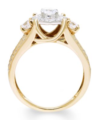 Diamond 3-Stone Ring (1-1/4 ct. t.w.) in 14k Two-Tone Gold