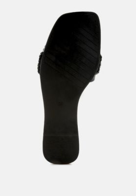 Womens Hazbin Diamante Flat