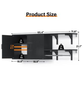 Laundry Room Organizer Cabinet with Hanging Rods