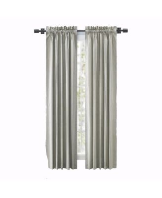 Springfield Stripe Tailored 3" Rod Pocket Curtain Panel Pair with Ties 82" x 84"