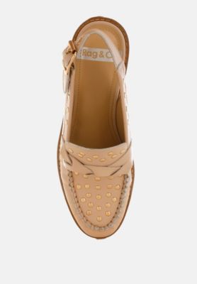 Womens Remykin Braided Penny Strap Loafers