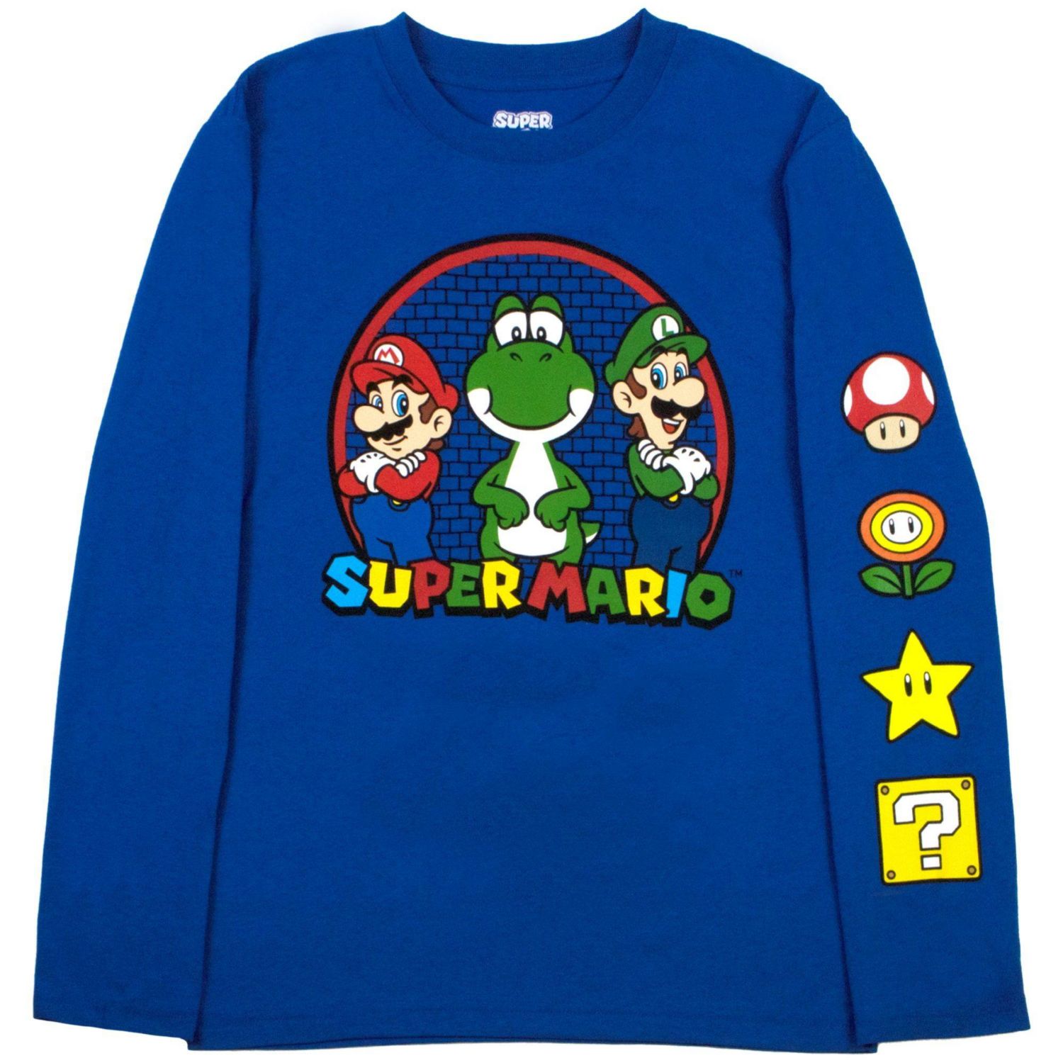 Big Boys Mario & Luigi 2 Pack Long Sleeve T-Shirt
