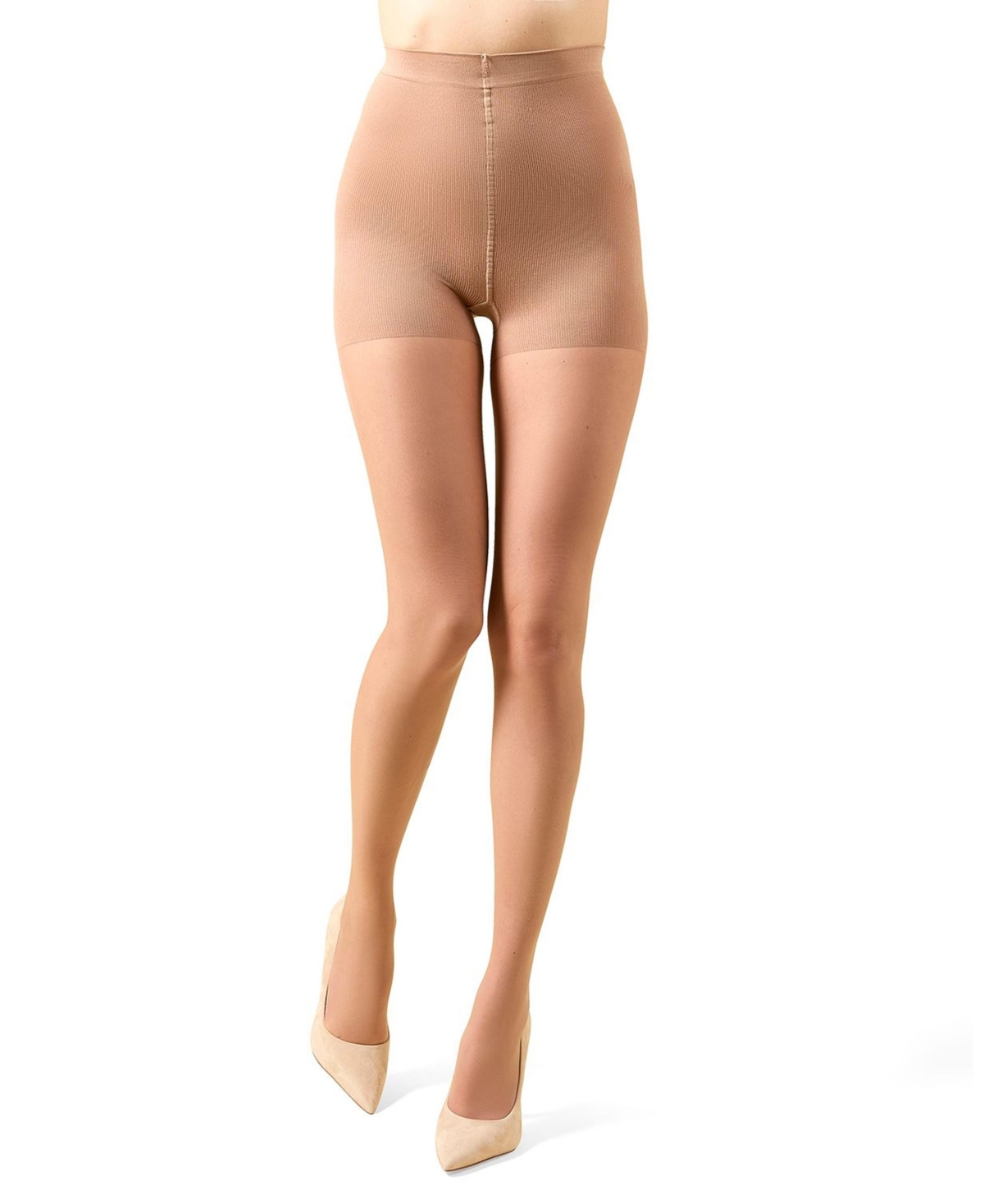 MeMoi Women's Cotton On Top Crystal Sheer 12 Denier Pantyhose