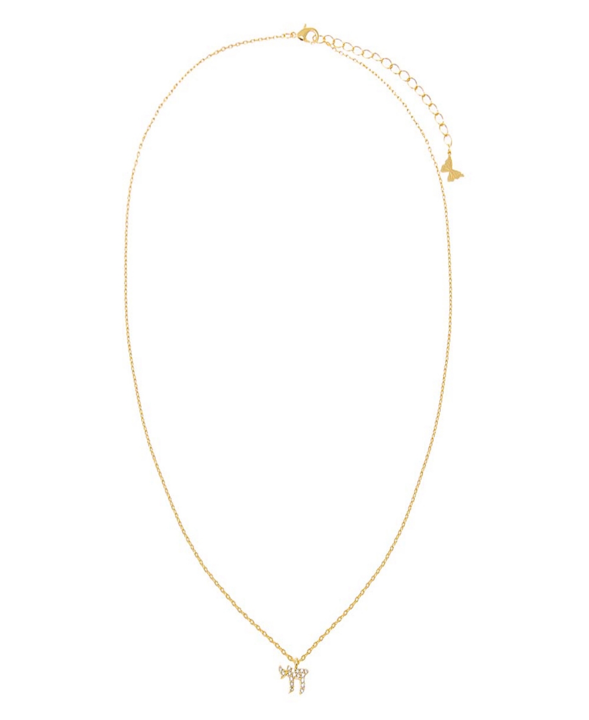 by Adina Eden Mini Pave Gold Plated Chain Pendant Necklace
