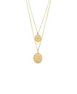 Lira Gold Plated Coin Pendant Necklace