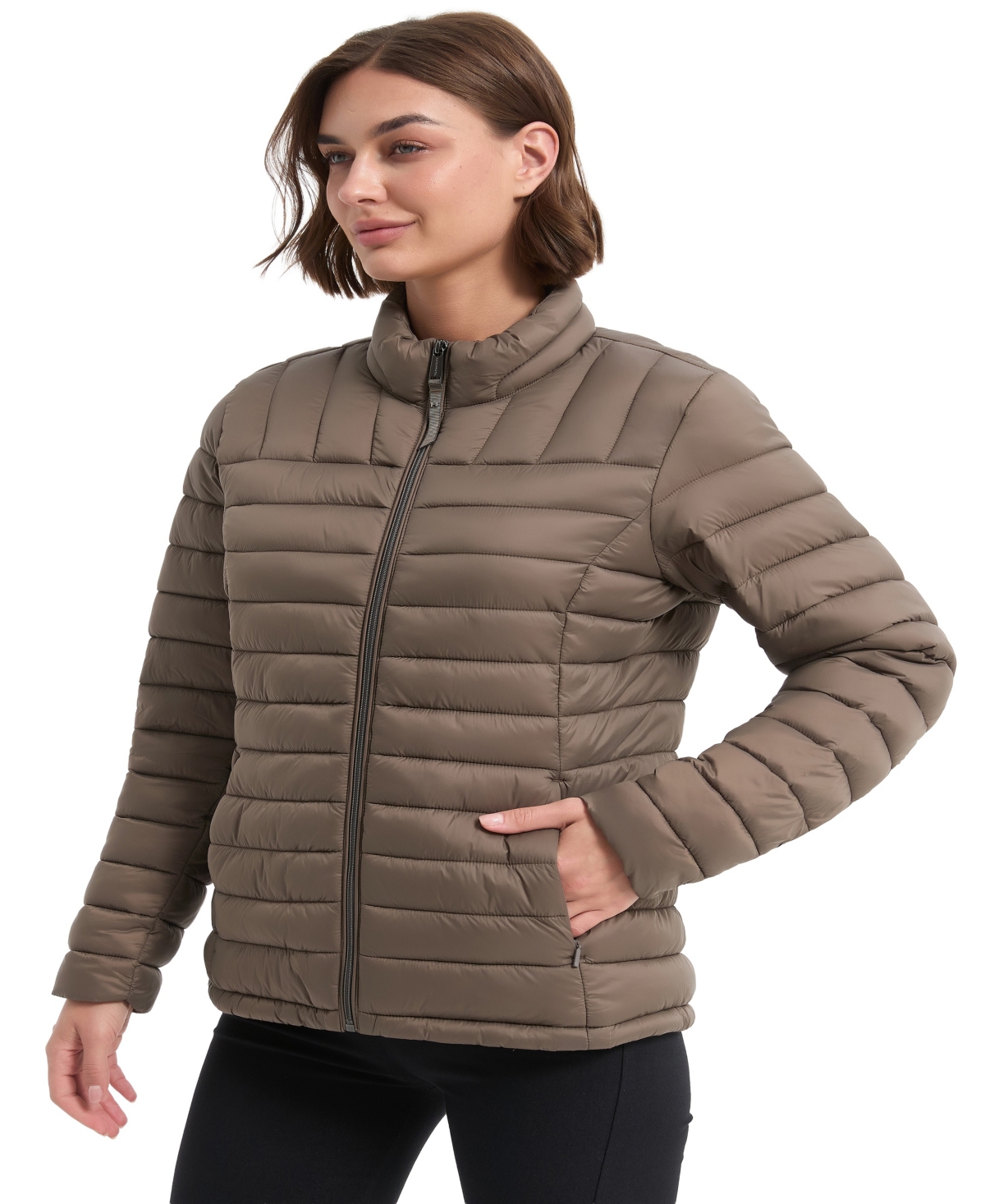 Hawke & Co. Women's Rail Quilted Packable Jacket In Brown