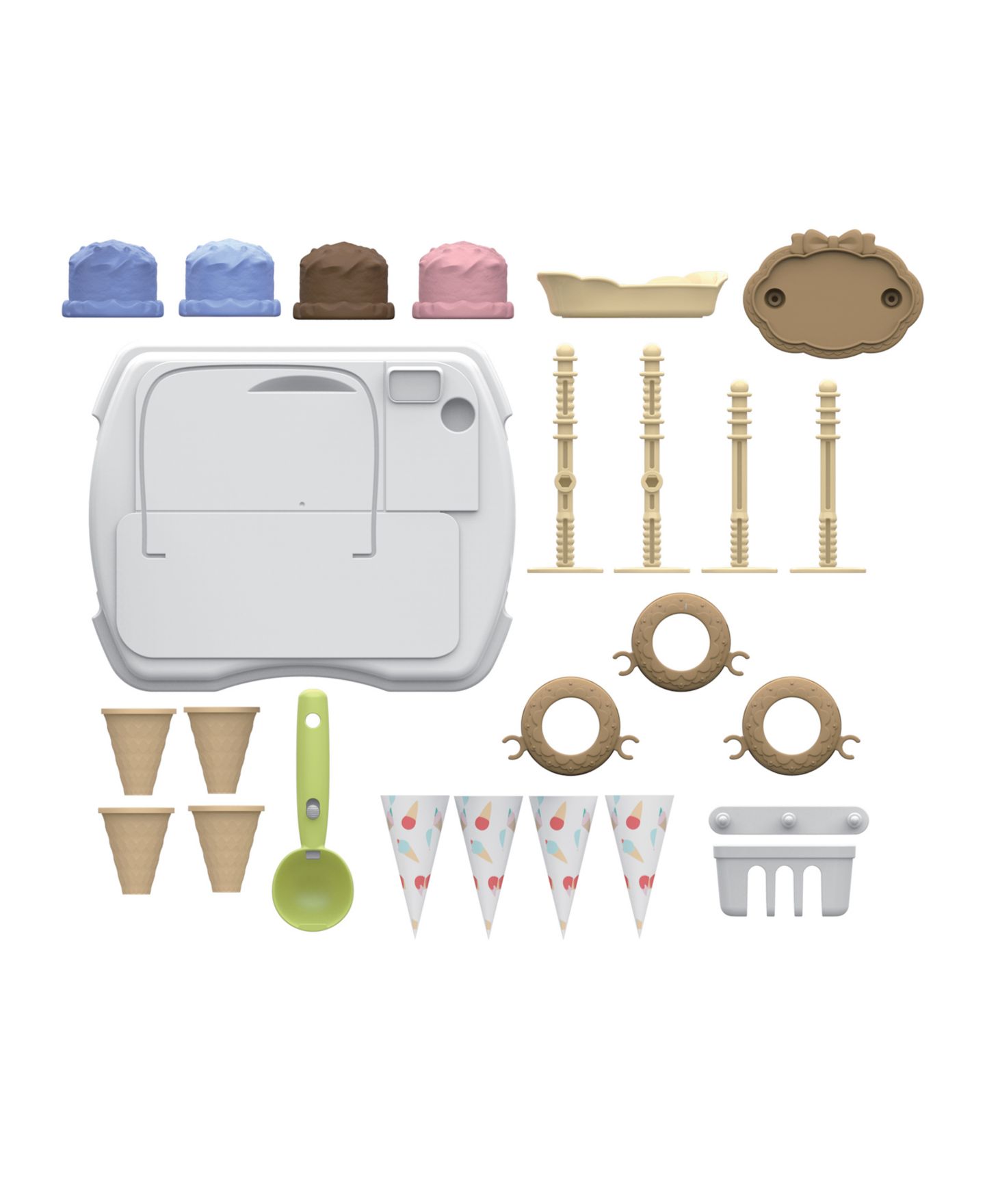 Детский игровой набор World Tech Toys Ice Cream Parlor Portable 27-Piece Roller Luggage Playset, Ages 3+ — фото 3