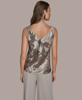 Women's Printed Cowl Neck Top
